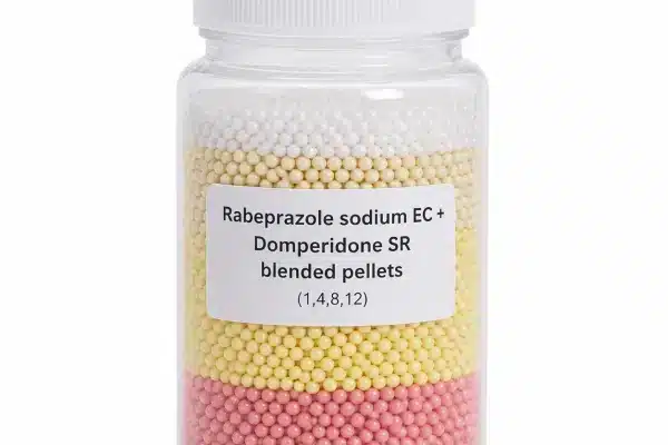 Rabeprazole sodium EC+ Domperidone SR blended pellets