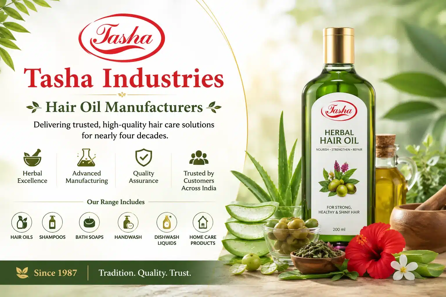 Tasha Industries- Hair oil manufacturer