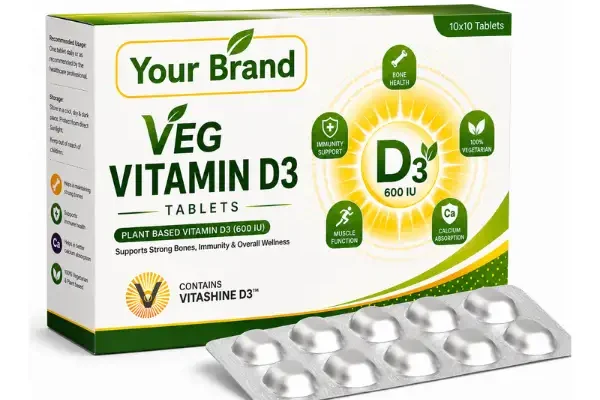 Veg vitamin D3 tablets