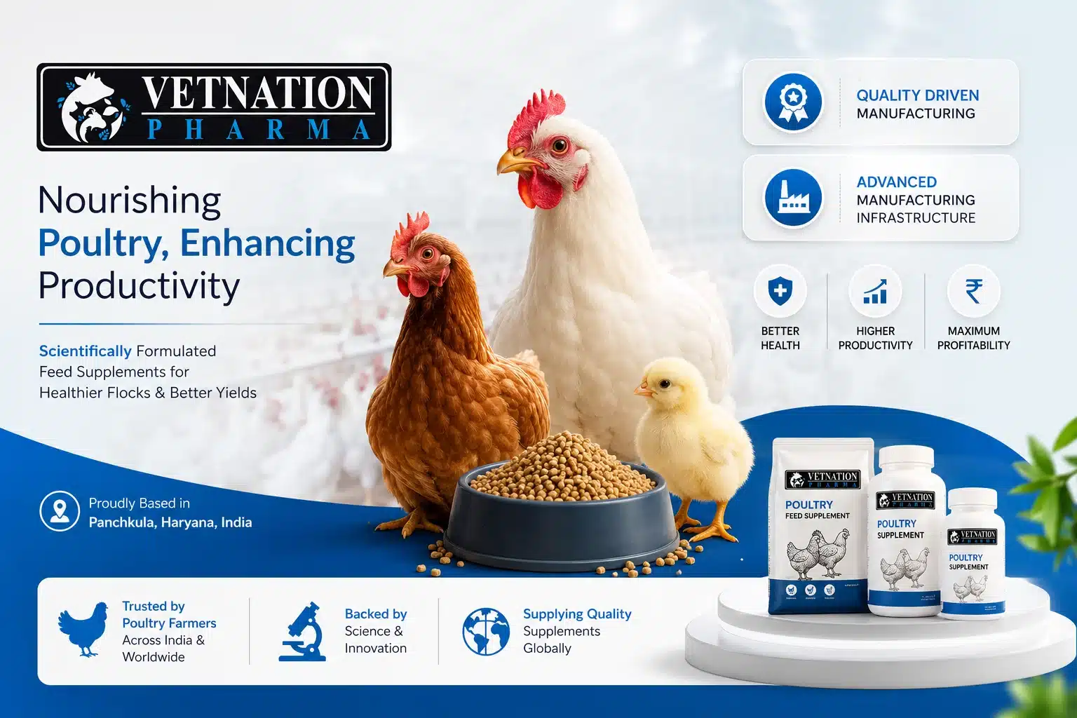 Vetnation Pharma- Poultry feed supplement manufacturer in India