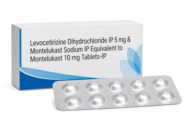 Levocetirizine Dihydrochloride IP 5 mg & Montelukast Sodium IP Equivalent to Montelukast 10 mg tablets-IP