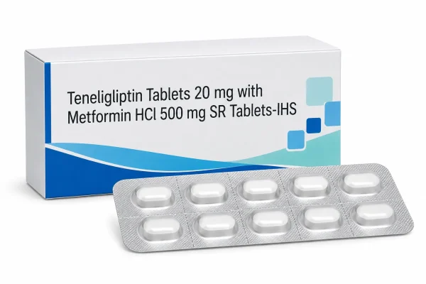 Teneligliptin Tablets 20 mg with Metformin Hcl 500mg SR Tablets-IHS