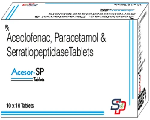 Aceclofenac, Paracetamol & SerratiopeptidaseTablets