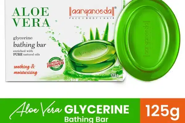 Ayurvedic AloeVera Glycerine Bathing Bar For Soothing & Moisturising-125 gm
