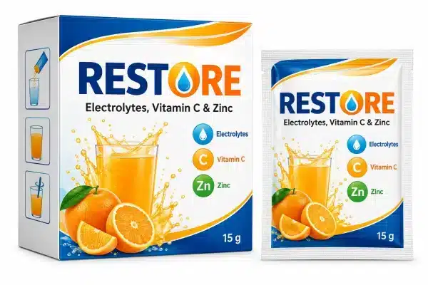 Electrolytes, Vitamin C & Zinc sachets