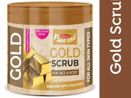 Gold face and body scrub